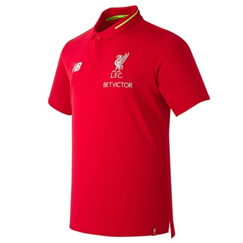 18-19  Liverpool Elite Leisure Essential Polo Shirt - Red