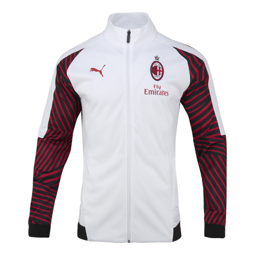 18-19 AC Milan Stadium Jacket - White