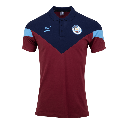 19-20 Manchester City ICONIC MCS Polo Shirt - Burgundy