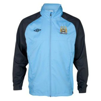 12-13 Manchester City Training Shower Jacket - Vista Blue / Carbon
