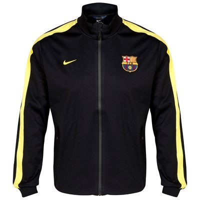 [Order] 13-14 Barcelona(FCB) Authentic UCL(UEFA Champions League) N98 Jacket - Black/Vibrant Yellow Black