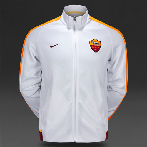 [해외][Order] 15-16 AS Roma Authentic N98 Track Jacket - White/Kumquat/Team Red/Team Red