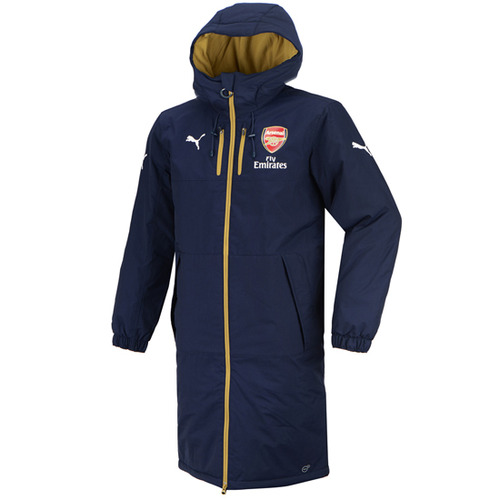 [해외][Order] 15-16 Arsenal(AFC) Long Bench Coat Jacket - Navy/Gold