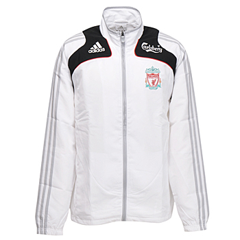 08-09 Liverpool Boys Presentation Jacket  (White) - KIDS