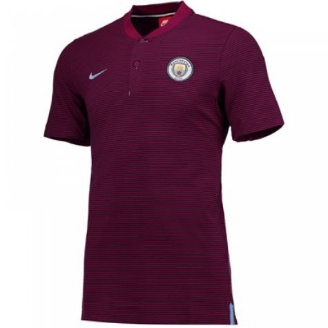 [해외][Order] 17-18 Manchester City Authentic Grand Slam Polo Shirt - True Berry