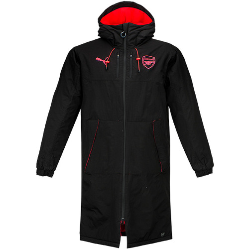17-18 Arsenal CUP Long Bench Jacket - Puma Black/Bright Plasma