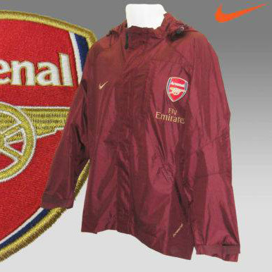 [Order]07-08 Arsenal Player Issue Rain Jacket (Red Wine) - AUTHENTIC