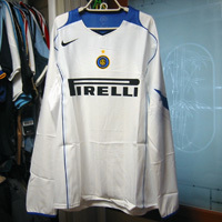 04-05 Inter Milan away L/S(Code-7 Player Issue) + 10 ADRIANO + Serie A (Size:XL)