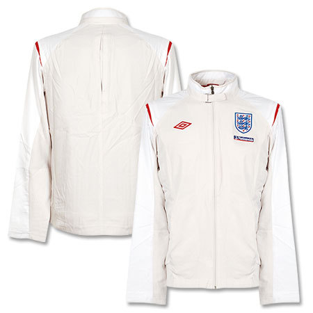 09-11 England After Match Woven Jacket - Swan/White/Vermillion