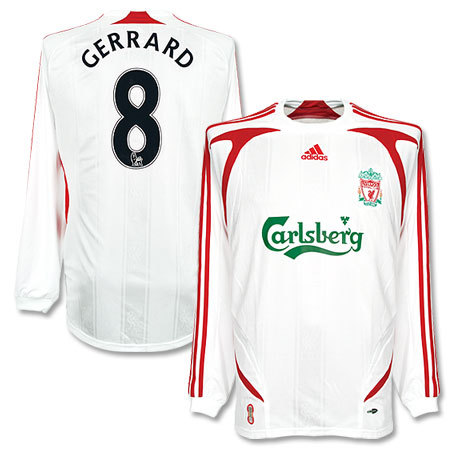 07-08 Liverpool Away L/S + 9 TORRES + FAPL Patch (Size:M)