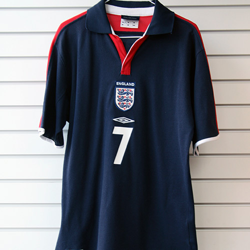 [중고][Used] 03-05 England Polo Shirt + 7 BECKHAM (Navy)