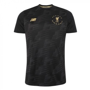 [해외][Order] 19-20 Liverpool 6 Times Signature Collection Euro Lightweight T-Shirt - Black