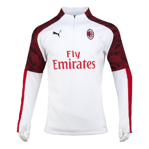 19-20 AC Milan Training Fleece Top - White