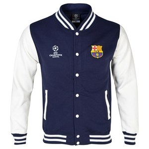 [Order] 13-14 Barcelona(FCB) UCL(UEFA Champions League) Varsity Baseball Jacket - Navy