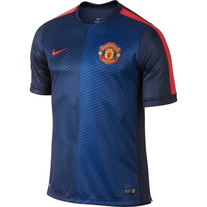 [해외][Order] 14-15 Manchester United Pre-Match Training Shirt - Navy/Crimson