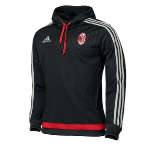 [해외][Order] 15-16 AC Milan Training Hoody Sweat Top - Black/Solid Grey/Victory Red