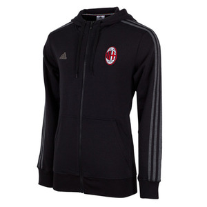 [해외][Order] 15-16 AC Milan 3 Stripe Hoody ZIP - Black