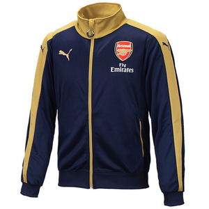 15-16 Arsenal(AFC) Stadium Jacket Alternate - Black Iris Navy/Victory Gold