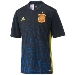 16-17 Spain (FEF) Pre-Match Shirt - Navy/Yellow