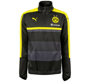 [해외][Order] 16-17  Borussia Dortmund(BVB) 1/4 Training Top - Black/Cyber Yellow