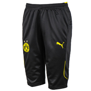 [해외][Order] 16-17  Borussia Dortmund(BVB) 3/4 Training Pant Without Pockets - Black/Cyber Yellow