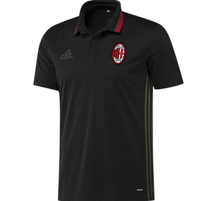 [해외][Order] 16-17 AC Milan Training Polo - Black/Night Cargo/Victory Red