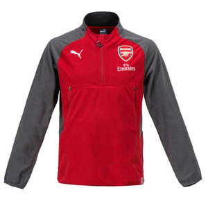 17-18 Arsenal Fleece Training Top - Red