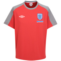 [Order] 09-11 England Home 2009/11 Poly T-Shirt - Vermillion/Iron