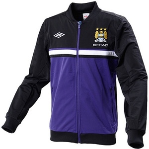 [Order] 12-13 Manchester City Knitted Jacket - Black / Deep Wisteria / White