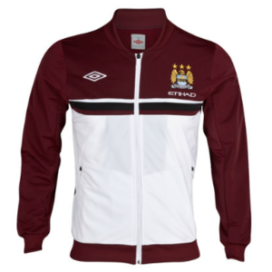 [Order] 12-13 Manchester City Knitted Jacket - White/Maroon/Black