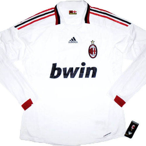 09-10 AC Milan Authentic Player Issue Away L/S + 32 BECKHAM - FORMOTION (Size:XL)