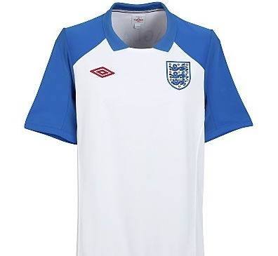 [Order]England World Cup Training Jersey 2010/11 - White/Victoria Blue - Kids