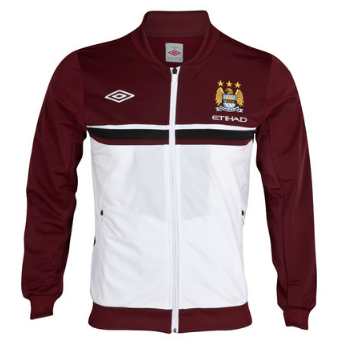 [Order] 12-13 Manchester City Knitted Jacket - White/Maroon/Black