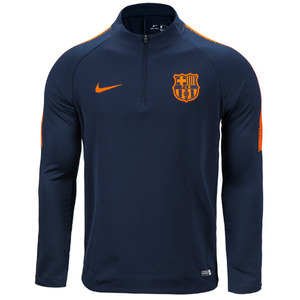 17-18 Barcelona Dry Squad Drill Top - Navy