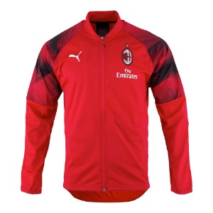 18-19 AC Milan Stadium Poly Jacket - Red