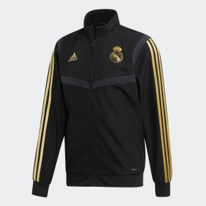 [해외][Order] 19-20 Real Madrid Pre-Match Jacket - Black/Dark Football Gold