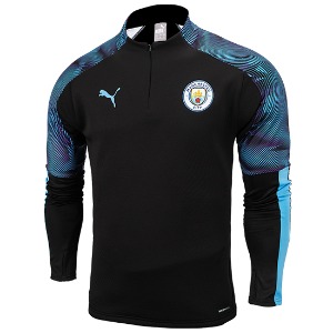 19-20 Manchester City Training Fleece Top - Black