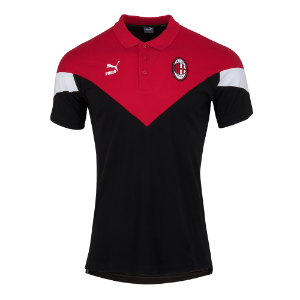 19-20 AC Milan Iconic MCS Polo Shirt - Black