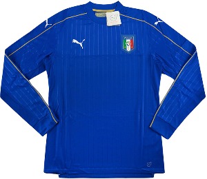 [해외][Order] 15-16 Italy (FIGC) Player Issue Authentic Home L/S Jersey (ACTV Fit) - AUTHENTIC