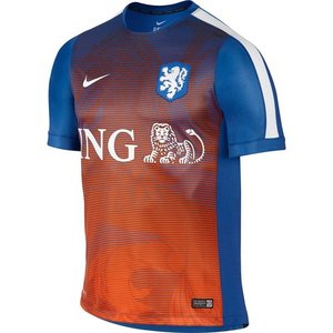 [해외][Order] 15-16 Netherlands (Holland/KNVB) Pre-Match Training Shirt - Blue/Orange