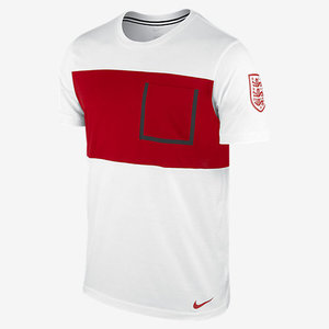 [Order] 14-15 England Bonded Pocket T-Shirt - White/Gym Red