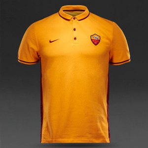 [해외][Order] 15-16 AS Roma Authentic League Polo - Kumquat/Team Red