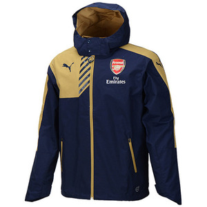 15-16 Arsenal Rain Jacket - Navy/Gold