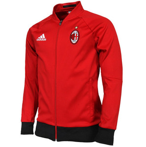 16-17 AC Milan Anthem Jacket - Victory Red/Black