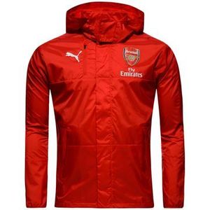 [해외][Order] 16-17 Arsenal Lightweight Rain Jacket With Sponsor With Hood - High Risk Red