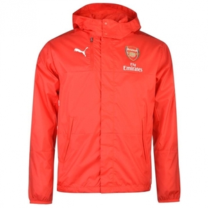 [해외][Order] 16-17 Arsenal Boys Lightweight Rain Jacket With Sponsor With Hood (High Risk Red) - KIDS