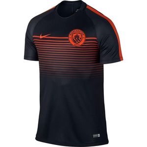 [해외][Order] 16-17 Manchester City Boys Top SS Squad (Black/Team Orange/Team Orange) - KIDS