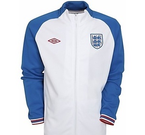 [Order]England World Cup Training Knit Jacket 2010/11 - White/Victoria Blue - Kids