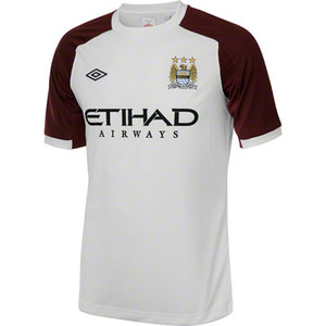 [Order] 12-13 Manchester City Training Shirt - White/Maroon